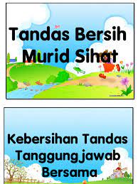 Poster di sekolah bersih dan sehat. Banner Tandas