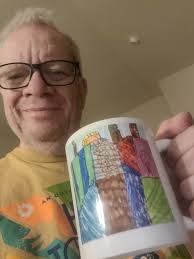 Where and with whom one has a cup of coffee enhances the enjoyment factor.  But also from what one drinks from makes a difference as well. For 23 years  my husband has