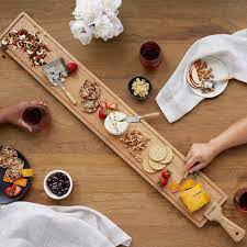 Can replace a cutting board, serving tray, pizza board, bread board, and/or hot plate for the center of your dining table, sideboard, or buffet. Oversized Timber Serving Platters Long Cheese Boards Unique Kitchen Gift Cheese Board