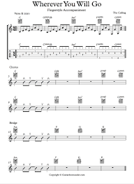 Check spelling or type a new query. Wherever You Will Go The Calling Includes Guitar Tab Lyrics And Guitar Chords