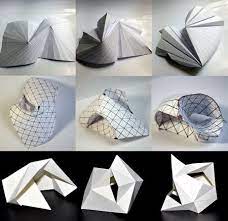White And Light Soyut Heykel Mimari Modelleri Origami
