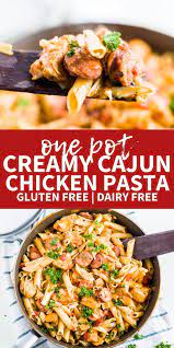 One Pot Creamy Cajun Chicken Pasta Dairy Free What Molly Made Recipe Dairy Free Pasta Dairy Free Recipes Dinner Dairy Free Dinner
