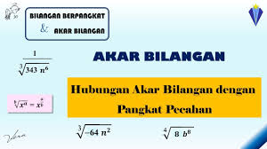 Untuk lebih jelasnya simak pembahasan berikut ini. 9 Hubungan Akar Bilangan Dengan Pangkat Pecahan Kelas 9 Smp Bilangan Berpangkat Dan Akar Bilangan Youtube