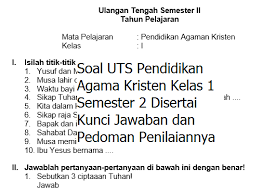 Soal agama kristen kelas 2 sd dan kunci jawabannya revisi 2021/2022. Soal Agama Kristen Kelas 6 Sd Dan Kunci Jawaban Soal Uts Pendidikan Agama Kristen Kelas 1 Semester 2 Disertai Kunci Jawaban Dan Pedoman Penilaiannya Rifqi Guru Soal Usbn Sd 2019