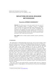 Pdf Reflections On Social Research Methodology