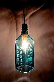 bombay sapphire upcycled pendant lamp by lieslbcreations on etsy hanging pendant lamp bottle lamp lamp