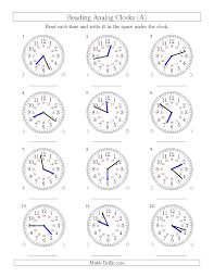 The Reading Time On 24 Hour Analog Clocks In 1 Minute Intervals A Clock Worksheets Time Worksheets Telling Time Worksheets