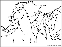 Join our favorite characters, lucky, pru and abigail and their wonderful horses, spirit, chica linda, and boomerang. Horse Spirit Coloring Pages Horse Coloring Pages Coloring Pages For Kids And Adults