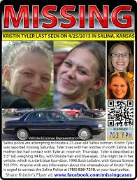 4 25 13 Kristin Tyler 27 Missing From Ks Her Car Was Found In An Apartment Parking Lot A Few Days Later In Salin 27 Years Old 24 Years Old Together We Can