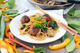 You can even use nigella's shortcut to make meatballs from sausages. 20 Minute Lo Mein With Chicken Teriyaki Meatballs Bowl Of Delicious