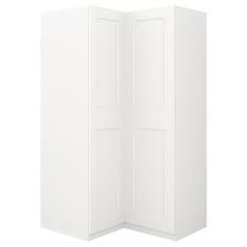The ikea pax corner wardrobe (122 x 122) has an overall width of 122 (309.9 cm. Pax Corner Wardrobe White Grimo White Ikea