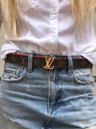 Red and black louis vuitton belt. Louis Vuitton Lv Initiales Reversible Monogram Canvas Belt Red 85 Luxury Bags