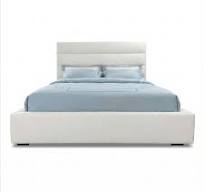 Abaco Leather Bed - White
