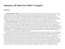 Summary Of Interview With A Vampire , Anne Rice (book)  gestao.formosa.go.gov.br