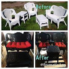Spray Paint Wicker Furniture Flat Black Spray Paint Rust Oleum Painter S Touch 2x Paint Primer Red Painting Wicker Furniture Painted Wicker Wicker Bedroom
