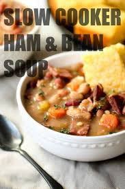 Slow Cooker Ham And Bean Soup Recipe Recipe Ham And Bean Soup Slow Cooker Ham Soup Recipes Slow Cooker