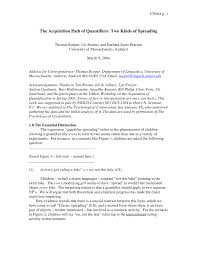 PDF) The Acquisition Path of Quantifiers: Two Kinds of Spreading