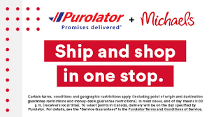 Pick Up And Drop Off At Michaels With Purolator