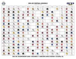Sec Printable Football Schedule