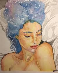 This Twilight Garden” Watercolor painting by Justin Frehs 11 X 14  Watercolor