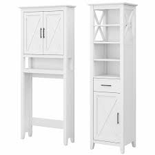 Contemporary country kd collection is a ready to assemble ensemble incorporating wainscot style. Key West Tall Linen Cabinet And Space Saver In White Ash Engineered Wood Kws038was