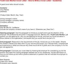 Letter Youth Worker Cover Letter