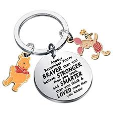 Movies, cartoons who said it? Buy Fustmw Winnie The Pooh Quotes Inspirational Gifts Friendship Keychain Pooh And Piglet Gifts Graduation Gift You Are Braver Stronger Smarter Than You Think Online In Uae B08687jxj9