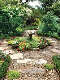 A flagstone patio is a great way to take advantage of a yard, whether it may be for personal relaxation or for bonding with family or friends. Flagstone Paver Path In Lush Backyard Walkway Landscaping Cottage Garden Beautiful Gardens