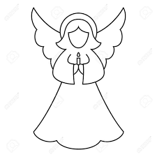 Free printable christmas coloring pages. Line Art Black And White Christmas Angel Coloring Book Page Royalty Free Cliparts Vectors And Stock Illustration Image 110380339