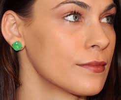 GUMDROP KATE SPADE NEW YORK CUSHION EARRINGS TRANSLUCENT GREEN Beryl studs  EMER