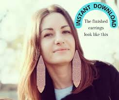 Brick Stitch Pattern Boho Earrings, Long Fringe Seed Bead Earring Pattern,  Bohemian Delica Earring Pattern, Do It Yourself, Digital Download