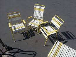 Vintage 60s 70s Metal Vinyl Strap Patio Lawn Chair Lounge Set Freeway Patio Lawn Chairs Lawn Chairs Outdoor Chairs