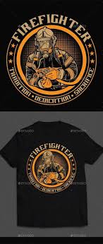 Free Download Firefighter T Shirt Design Kaos Logo Keren Desain Grafis