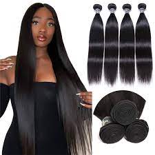 Watch me straighten my hair! Amazon Com Malaysian Virgin Straight Hair Bundles 18 20 22 24 Inches 9a Straight Weave Hair Human 4 Bundle Deals 100 Unprocessed 1 B Double Weft Silky Straight Hair Extensions Beauty