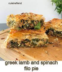 Greek Lamb And Spinach Filo Pie Recipe Greek Lamb Recipes Leftover Lamb Recipes Lamb Pie Recipes