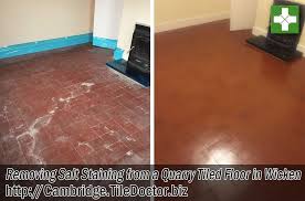 We Were Called Out To Quote For Restoring This Quarry Tiled Living Room Hallway For A Building Contractor In The Tile Floor Quarry Tiles Cleaning Tile Floors
