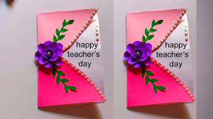 May 13, 2021 it's your teacher's day tomorrow and you want to give your teacher something to remind her that you appreciate her? Diy Teacher S Day Card How To Make Greeting Card For Teachers Day Teachers Day Card Making Idea Y Teachers Day Card Greeting Cards For Teachers Teacher Cards