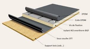 Schema De Fabrication Toit Plat Avec Membrane Epdm Toit Plat Etancheite Toit Plat Maison Toit Plat