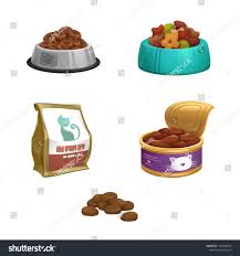 Vector Dog Food Cat Food Bowl Mountain Feed Food Dog Vector Cat Cat Food Bowl Dog Food Recipes Food Doodles