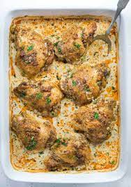 Check out all our favorite recipes for chicken breast for more easy dinner ideas. Oven Baked Creamy Chicken Thighs The Flavours Of Kitchen