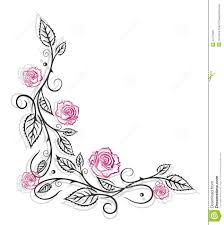 Rose Flower Border Black And White Google Search Flower Vine Tattoos Rose Stencil Rose Vine Tattoos