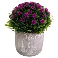 Flori Artificiale In Ghiveci Accent 120725 2 Mini Flori Roz 15 Cm