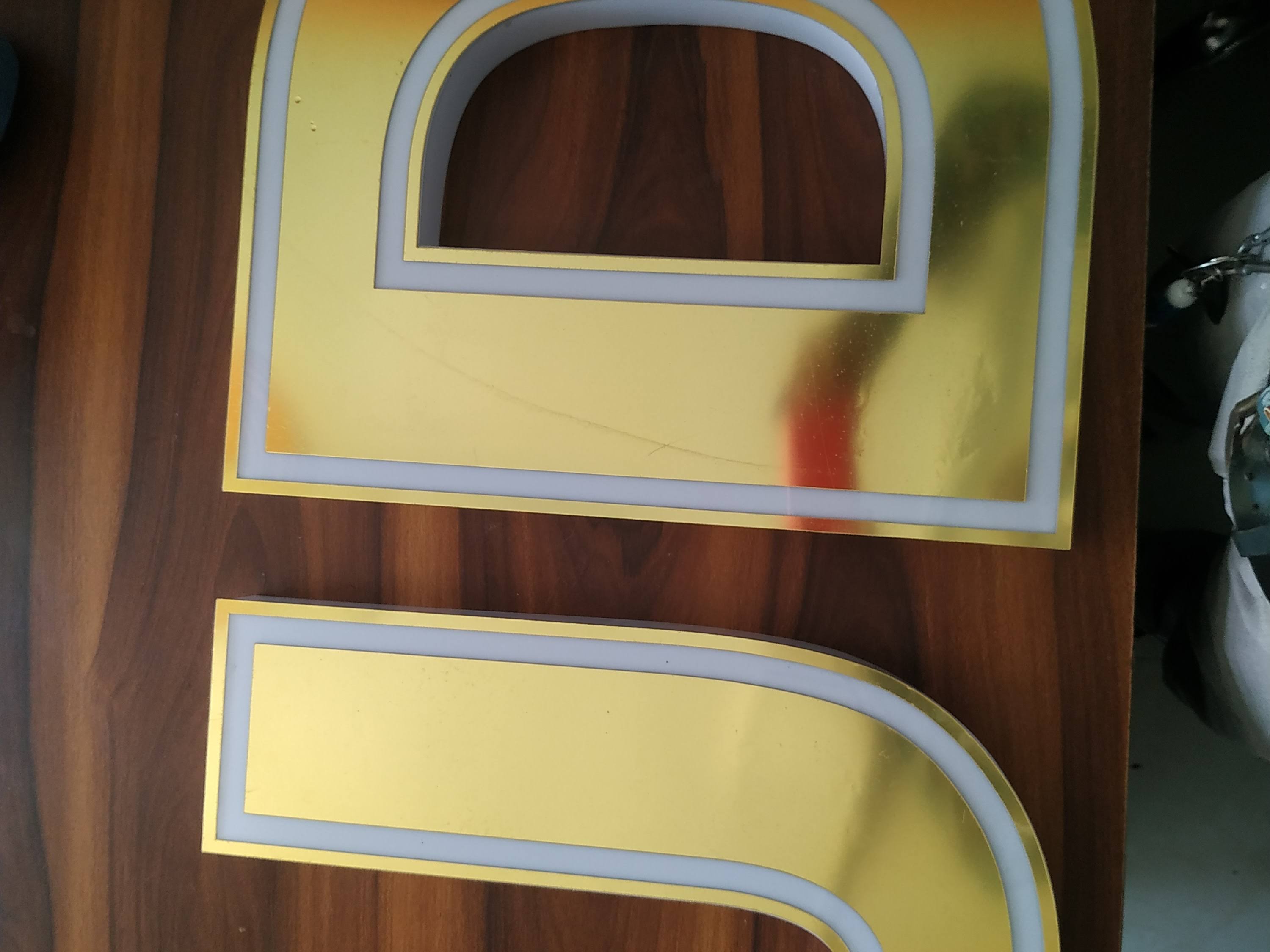 SS/Acrylic Golden Border with womb white light product image