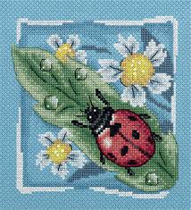 Ladybug design counted cross stitch patterns. Panna Ladybird Cross Stitch Kit 123stitch