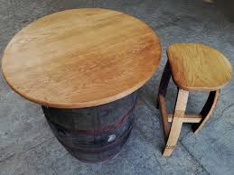 A beautifully contemporary tempered glass coffee table with a generously proportioned 1.35m thick glass top in clear securely attached to the crystal holders on each corner chrome detail on the top and on the feet complete this unique. Round Oak Whiskey Barrel Table With Handmade Barrel Stools Celtic Timber
