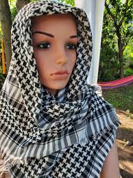 Keffiyeh Palestinian Style Head Wrap Military Scarf Shemagh Desert Scarf  Sarong Face Dust/ Sun Protection Cover up Shawl Unisex