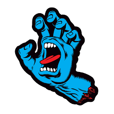 Santa Cruz Hand Logos Santa cruz screaming dot hand 6 decal / sticker mash up of your 2 favorite santa cruz graphics! santa cruz hand logos