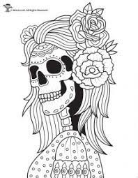 You can use our amazing online tool to color and edit the following day of the dead coloring pages. Day Of The Dead Adult Coloring Pages With Sugar Skulls Woo Jr Kids Activities