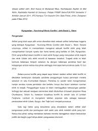 Bahagian lain ulaan artikel adalah ringkaan dan penilaian artikel penuli lain. Ulasan Artikel Konflik Etnik Luar Negara Kyrgyzstan Surviving Ethnic Conflict Oleh David L Stern Konflik Etnik Dan Ras Di Amerika Syarikat Konflik Etnik Mengakhiri Konflik Etnik Di Sri Lanka