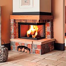 La cheminée en angle se présente sous deux configurations : Habillage De Cheminee Classique Latour Richard Le Droff En Pierre En Bois D Angle